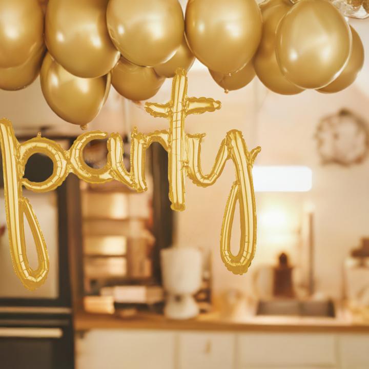 Immagine prodotto Amscan set di palloncini in foil per feste con ghirlanda oro (1 x)