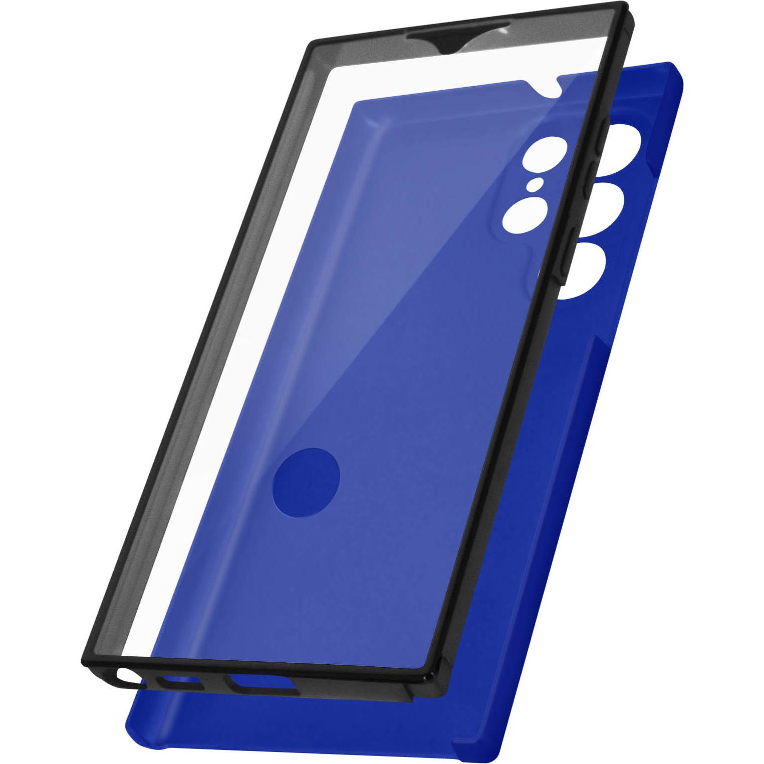 Avizar Vorder- Rückseite Schutzhülle, Full Cover Series (Samsung Galaxy S22 Ultra), Smartphone Hülle, Blau