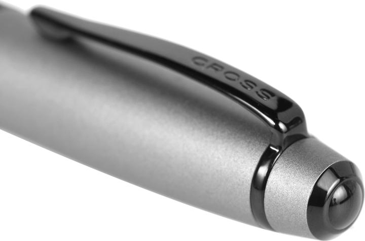Image du produit Cross Stylo à bille Bailey gris mat, finitions PVD noir (Gris mat avec noir, 1 x)
