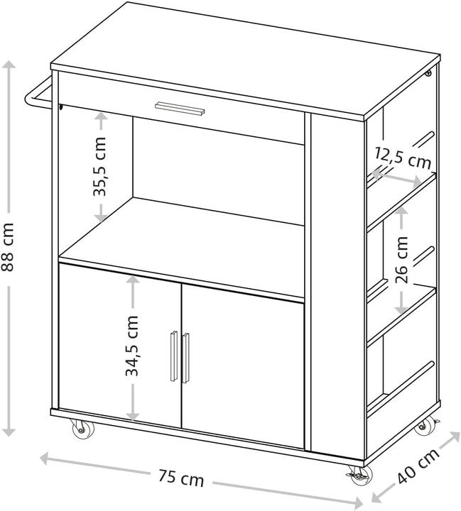 Immagine prodotto Kesper Carrello da cucina