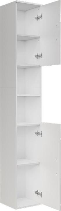 Actual product image Vicco Hochschrank Irma, Weiss/Weiss Hochglanz, 30 x 190 cm mit 2 Türen