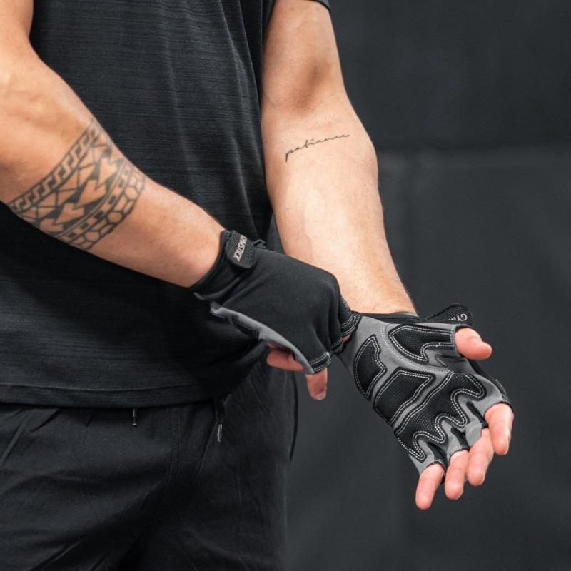 Thumbnail - Gymstick, Herren, Handschuhe, Premium, Schwarz, Grau, (L)