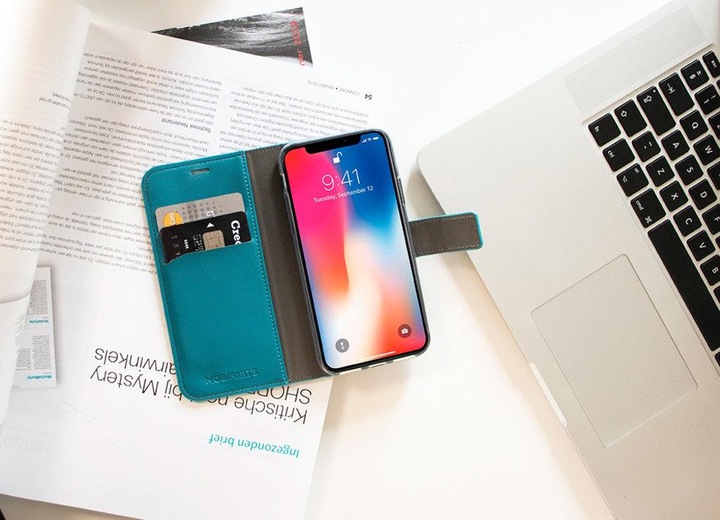 Image du produit Mobiparts Saffiano Wallet Case Apple iPhone 11 Pro Turquoise (Apple iPhone 11 Pro)
