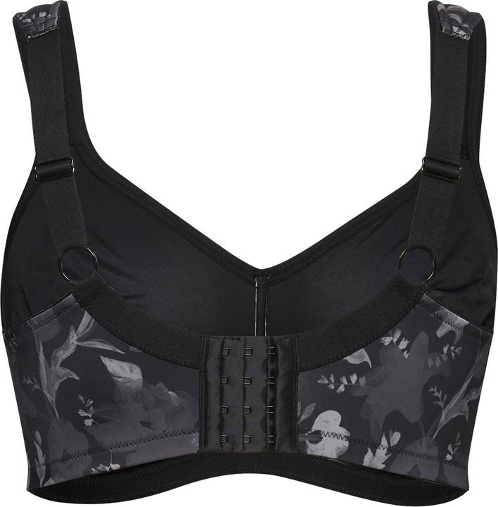 Produktbild Ulla Popken Mikrofaser-BH, Blüten, ohne Bügel, Cup C - E (105 D)