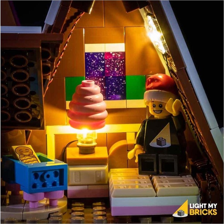 Image du produit Light my bricks Set de lumière LED pour maison en pain d'épices LEGO