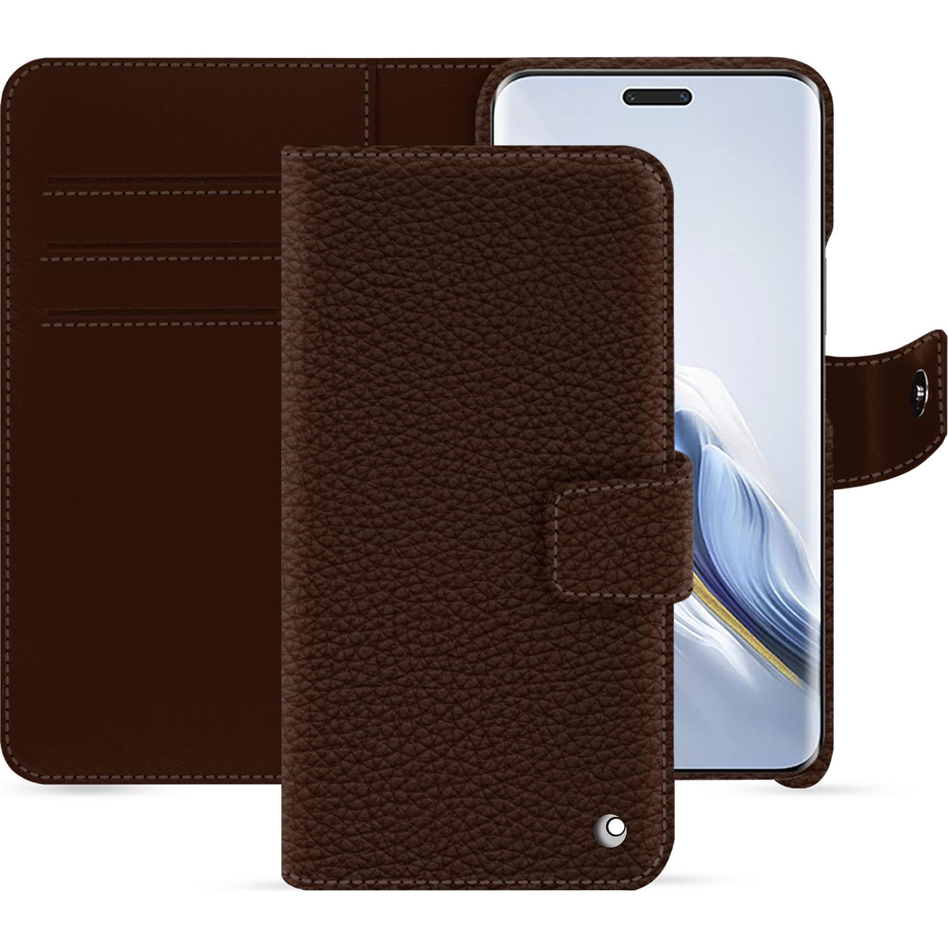 Noreve Lederschutzhülle Honor Magic6 Pro (Honor Magic6 Pro), Smartphone Hülle, Braun