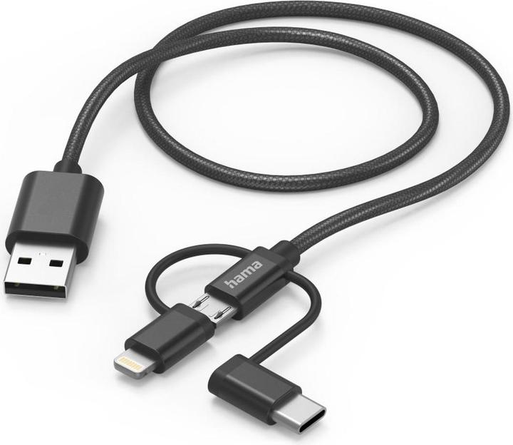 Produktbild Hama 3in1 Multi-Ladekabel (1.50 m, USB 2.0)