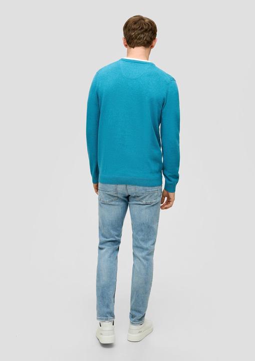 Produktbild s.Oliver Strickpullover Strickpullover mit Logo-Stickerei (3XL)