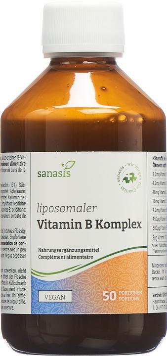 Actual product image Sanasis Vitamin B complex liposomal Fl 250 ml (1 Piece, Liquid)