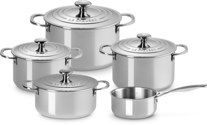 Produktbild Le Creuset 3-Ply Plus 5Tlg. Topfset (Pfannenset + Topfset, Edelstahl)