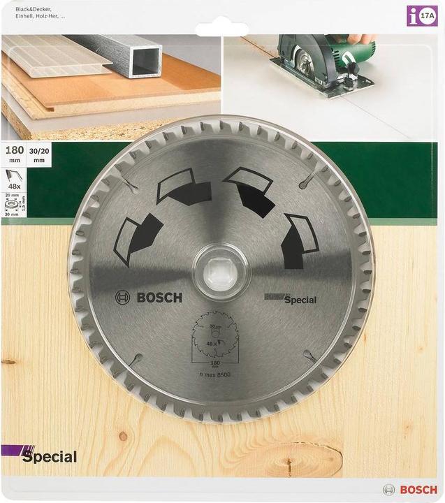 Produktbild Bosch Zubehör Kreissägeblatt SPECIAL D= 250 mm Bohrung= 30 mm Z= 80
