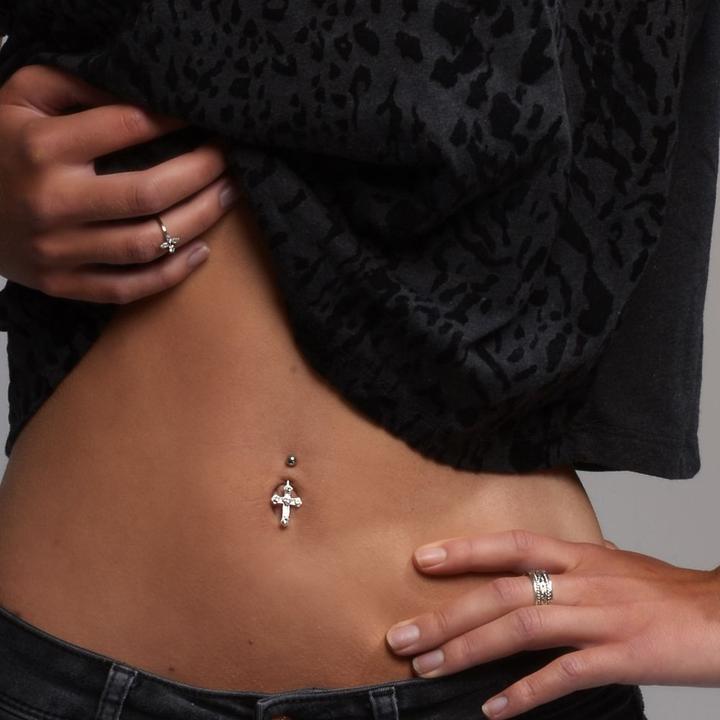 Immagine prodotto Bijouteria Piercing ventre (Acciaio chirurgico 316L, Vetro (di orologio), Argento 925)