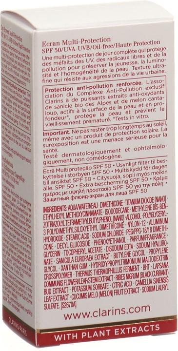 Image du produit Clarins UV Plus Ecran Multi-Protection (Crème solaire, SPF 50, 30 ml, 58 g)