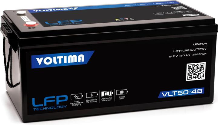 Immagine prodotto Voltima VLT50 48V LiFePO4 Lithium Versorgungsbatterie 50Ah mit App (48 V, 50 Ah)