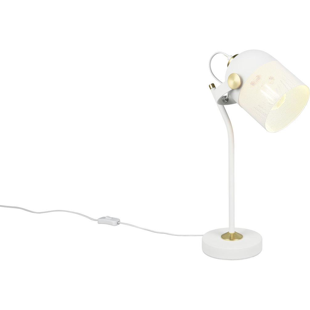 Trio, Lampada da tavolo, 548200131 Mixa E27 Tischleuchte Weiss Matt (E27)