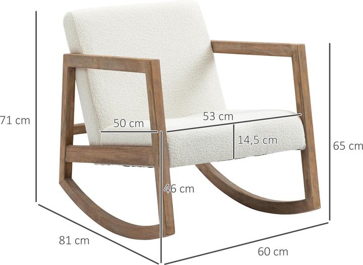 Produktbild Homcom Schaukelstuhl mit Sitzkissen