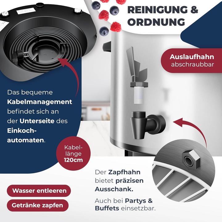 Produktbild Kesser Einkochautomat mit Timer und Abschaltautomatik (27 l)