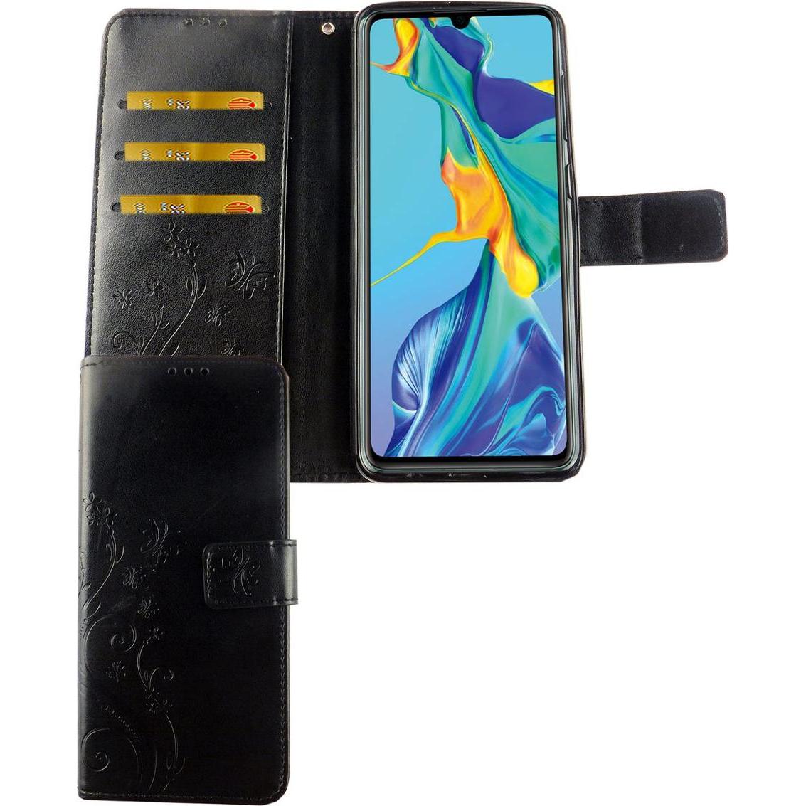 König Design Hülle Handy Schutz für Huawei P30 Case Cover Tasche Wallet Etui Handyhülle Neu (Huawei P30), Smartphone Hül...