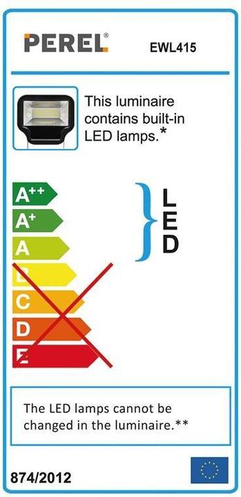 Energy Label Perel Construction spotlight 50 (5400 lm)