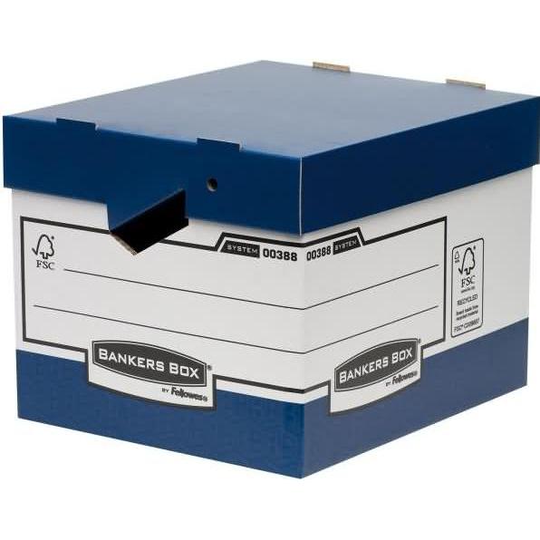 Fellowes, Dokumentenablage, Bankers Box Archivbox Ergo Box Heavy Duty 0038801 blau (A4)