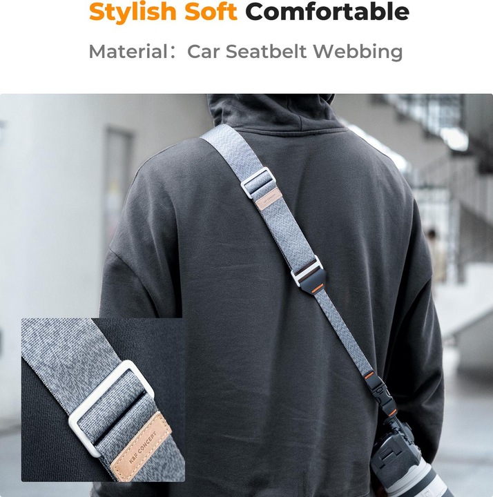 Produktbild K&F Concept 45mm WidthNeck Strap Urban Wander 03 (Grey)