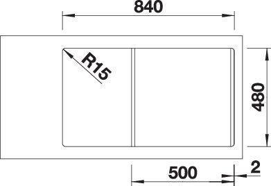 Image du produit Blanco SONA 5 S (Evier encastré, 86 cm, 50 cm)