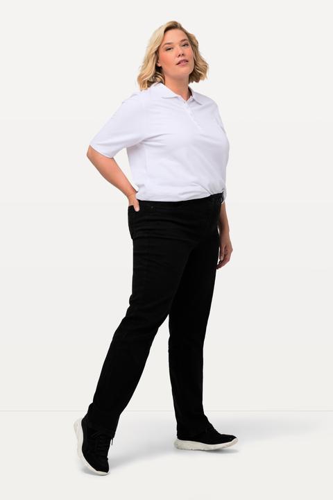 Immagine prodotto Ulla Popken Jeans modello Mandy di tessuto elasticizzato con taglio dritto a cinque tasche e cintura elastica (42)