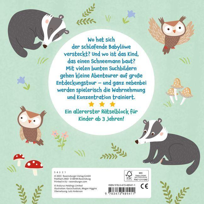 Thumbnail - Mein allererster Rätselblock: Suchen und Finden, Kinderbücher von Megan Higgins, Kasia Dudziuk, Lutz Anderson