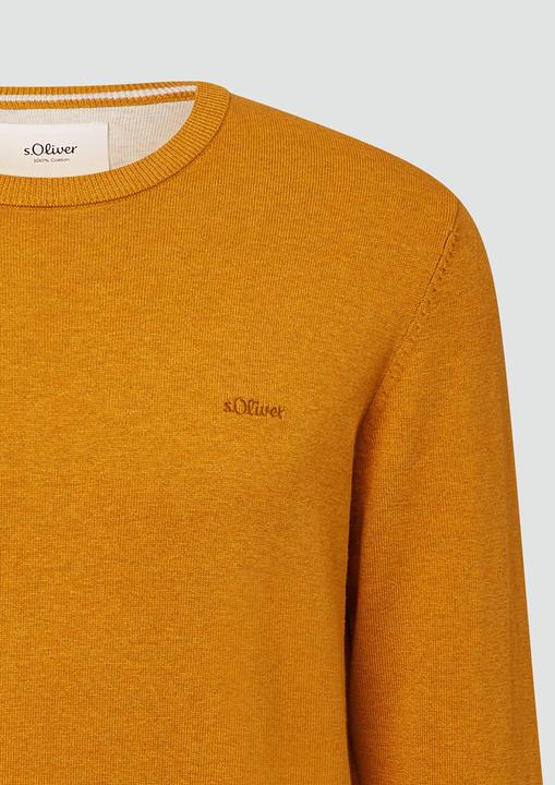 Produktbild s.Oliver Strickpullover Baumwollpullover mit Logo-Stickerei (XL)