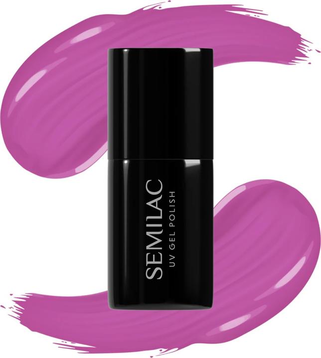Actual product image Semilac UV Nail Polish Hybrid 601 Neon Pink Punch 7ml (UV gel varnish)