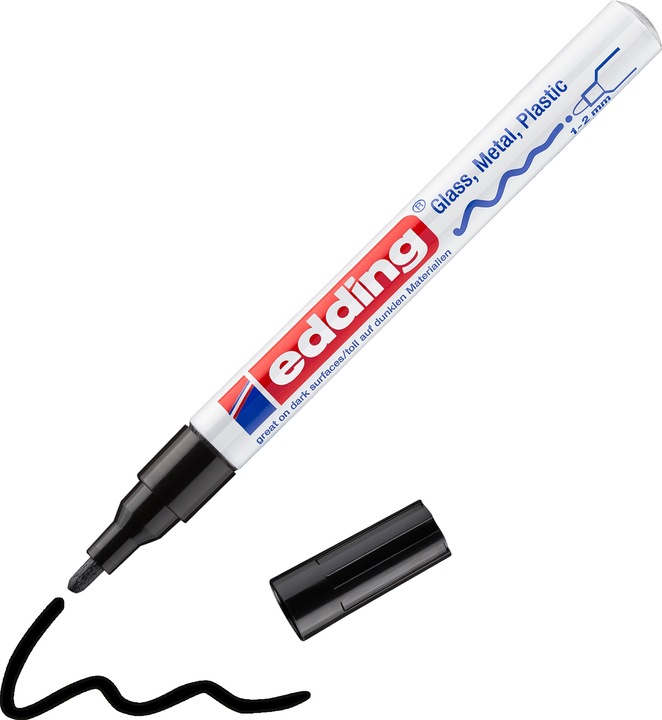 Actual product image Edding 751 - Paint marker (Black, 1 mm, 1 x)
