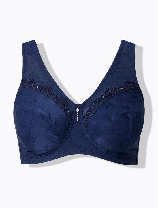 Actual product image Ulla Popken Kelly Tonal Jacquard Support Bra (100 E)