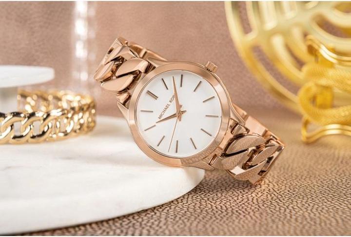 Produktbild Michael Kors Catena Cordoncino Slim da Passerella Mezzo Bracciale Ghiacciato (Analoguhr)