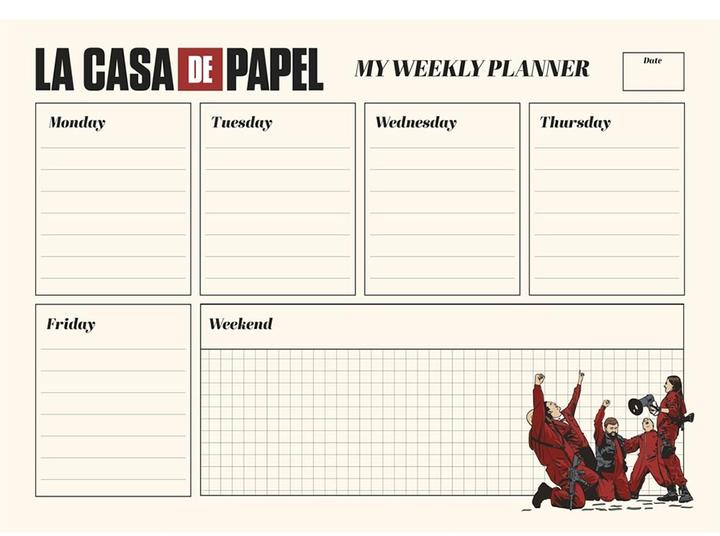 Grupo Erik A4-Schreibtischplaner La (A4, 1 Woche / 2 Seiten)