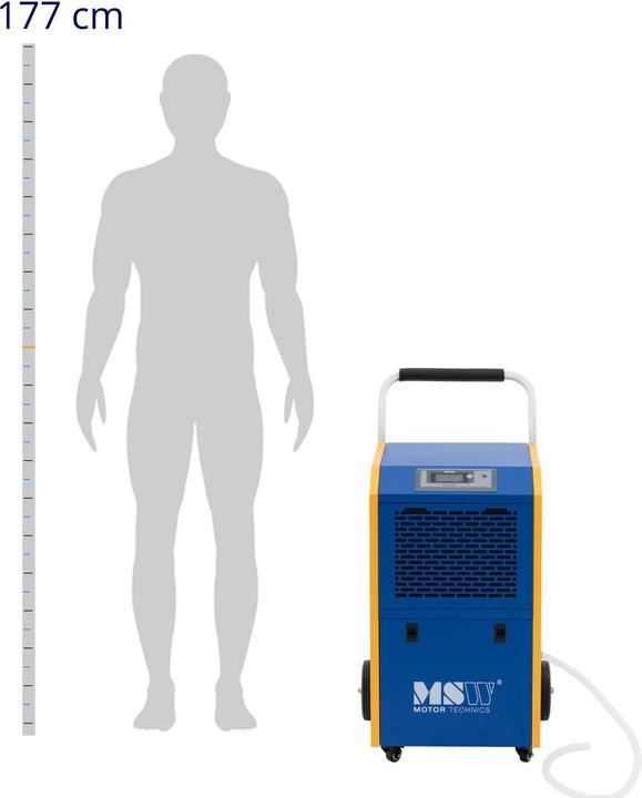 Actual product image MSW Dehumidifier - 60 l/day - 50 - 90 m² - 480 m³/h - 7.5 L - with handle (90 m²)