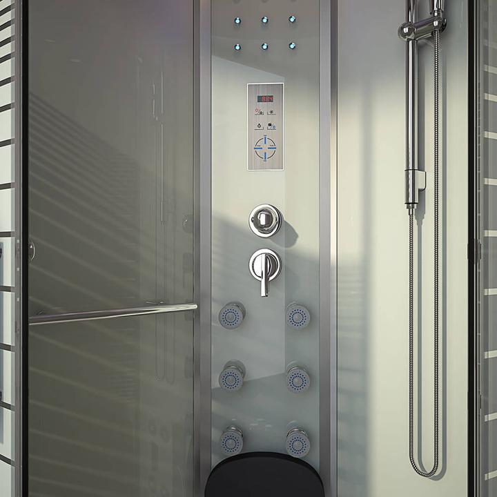 Actual product image Home Deluxe Steam shower with waterfall MANTA steam sauna, 90x90x220cm