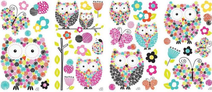 Image du produit Roommates RM - Prisme Hiboux & Papillons (25 x 46 cm)