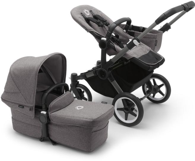 Image du produit Bugaboo Donkey 5 Mono, Gris chiné/Gris chiné/Graphite