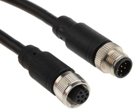 Produktbild RS PRO M12 male-M12 Female, 8W, 8 Core 2m