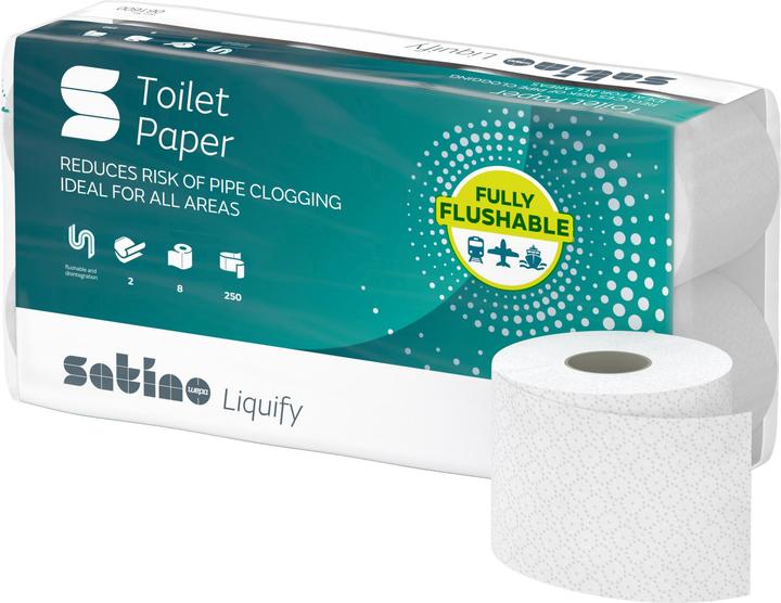 Produktbild Wepa Toilettenpapier liquify 2-lagig Recyclingpapier, 8 Rollen (8 x)