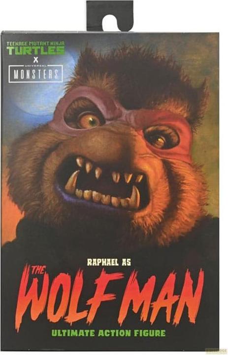 Actual product image Neca Universal Monsters x Teenage Mutant Ninja Turtles Action Figure Ultimate Raphael as The Wolfman 18 c