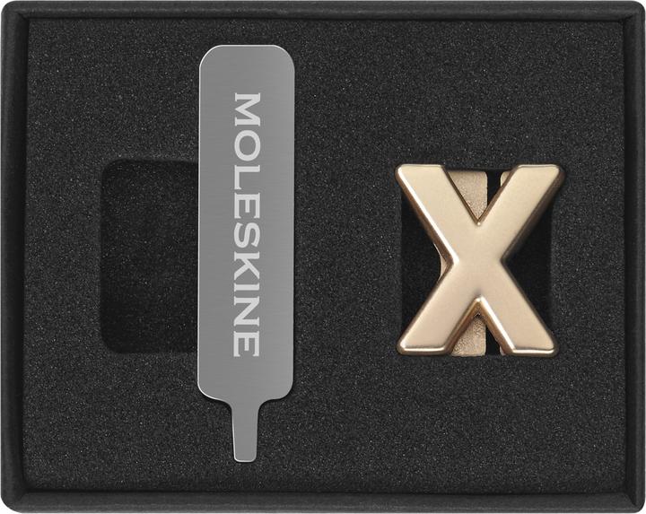 Actual product image Moleskine Pin Letter X Gold