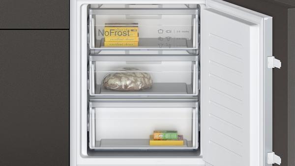 Actual product image Neff N 30, built-in fridge-freezer with bottom freezer compartment, 177.2 x 54.1 cm, drag hinge, KI786 (260 l)