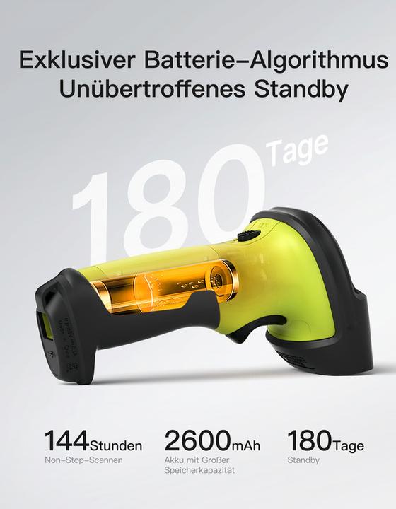 Actual product image Inateck Barcodescanner 72 green (BCST-72 green) (1D barcodes, 2D barcodes)