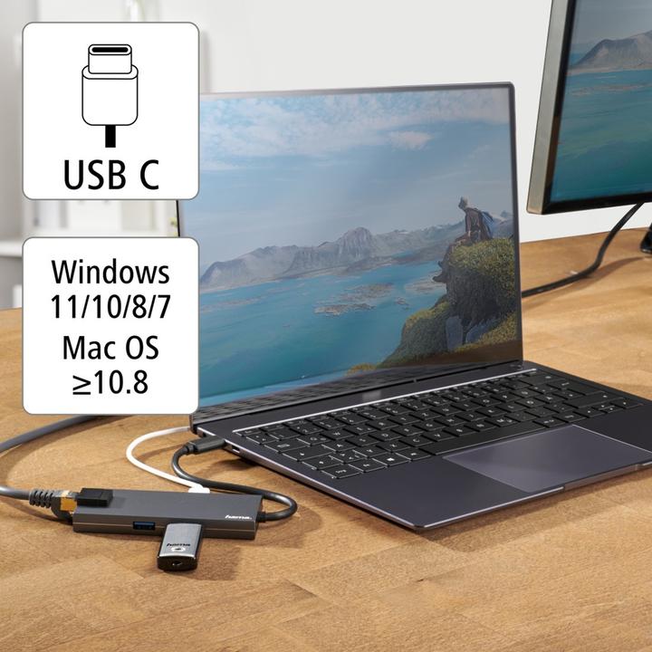 Image du produit Hama USB Hub (USB-C, 5 Ports)