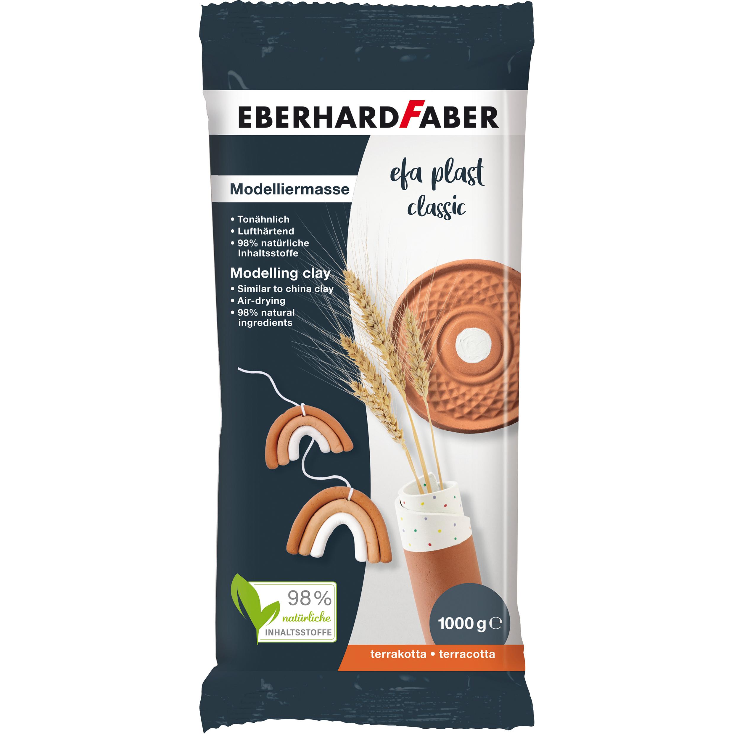 EberhardFaber Modelliermasse EFA PLAST Classic 1 kg, Terrakotta