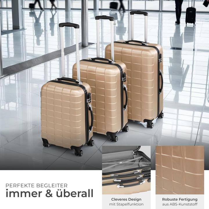 Actual product image tectake Trolley Set 3 pcs. (98 l, L (90 - 115l))