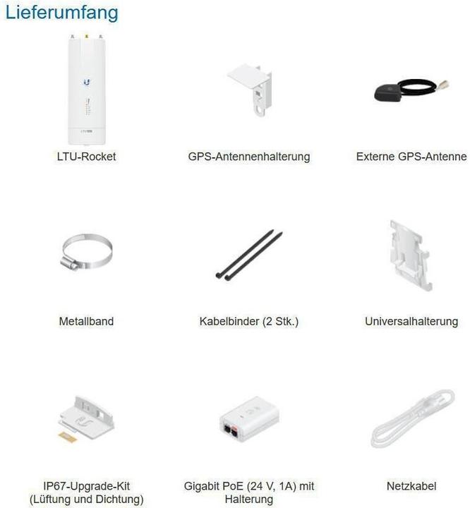 Immagine prodotto Ubiquiti WLAN Bridge LTU-Rocket (675 Mbit/s)