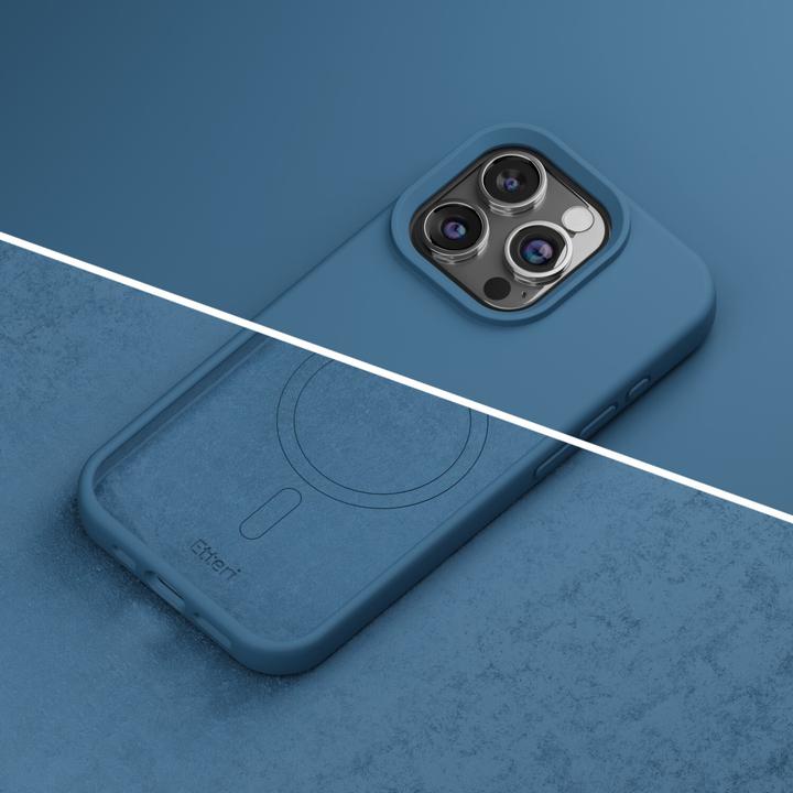 Actual product image Etteri Silicone Mag case for iPhone 15 Pro Max 6,7" dark blue (Apple iPhone 15 Pro Max)