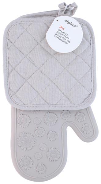 Oven mitt & panholder set 2pc (Baumwolle)